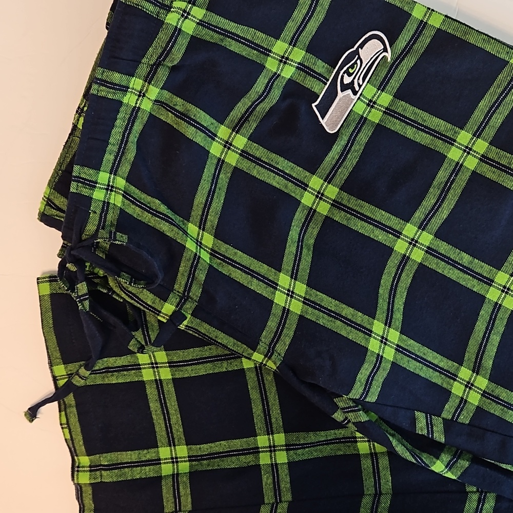 NFL | Women's Team Apparel Plaid Sleepwear Loungewear Fleece Sea Hawks Sz XXXL